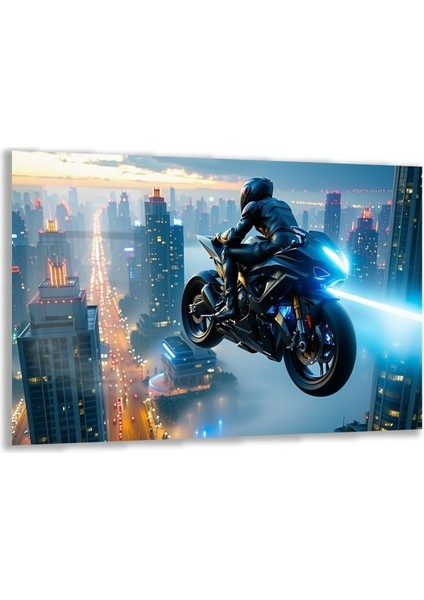Exel Home Arabalar Cam Tablo - Motosikletler - Yatay Motif 04-017