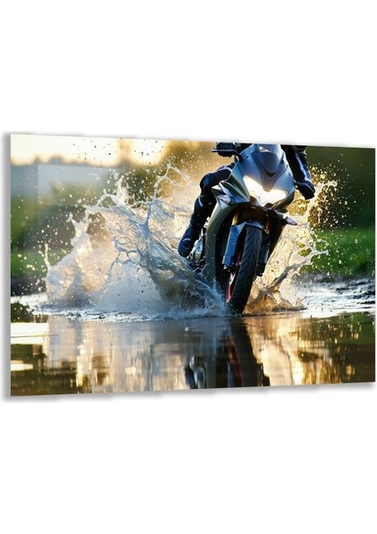 Exel Home Arabalar Cam Tablo - Motosikletler - Yatay Motif 04-055