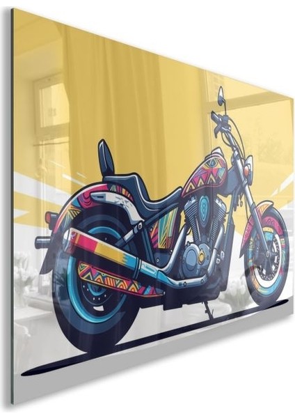 Exel Home Arabalar Cam Tablo - Motosikletler - Yatay Motif 04-019 fiyatları