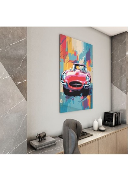 Exel Home Arabalar Cam Tablo - Karışık - Dikey Motif 01-033