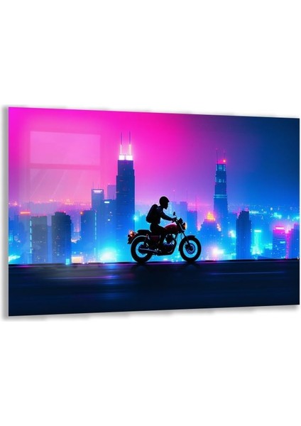 Exel Home Arabalar Cam Tablo - Motosikletler - Yatay Motif 04-077