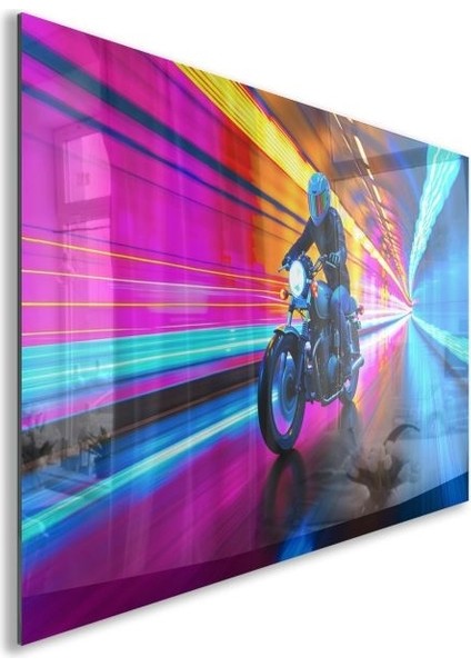 Exel Home Arabalar Cam Tablo - Motosikletler - Yatay Motif 04-087 fiyatları
