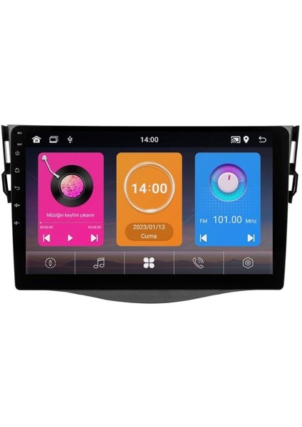 Toyota Rav4 Android Multimedya Sistemi (2006-2012) For-X 6/128