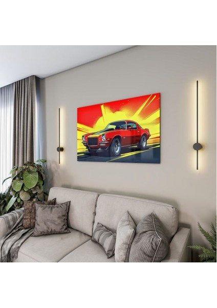Exel Home Arabalar Cam Tablo - Klasik Arabalar - Yatay Motif 02-070