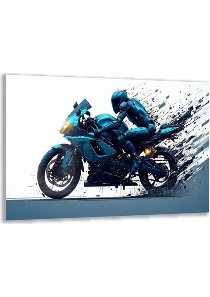 Exel Home Arabalar Cam Tablo - Motosikletler - Yatay Motif 04-046