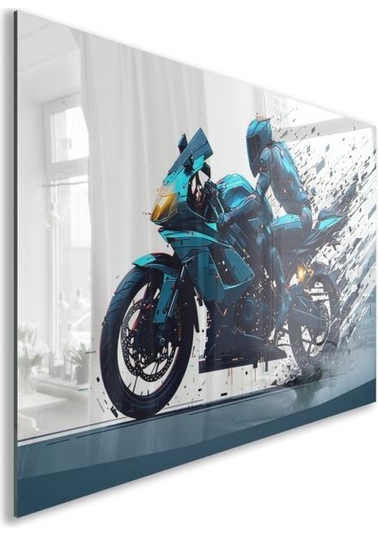 Exel Home Arabalar Cam Tablo - Motosikletler - Yatay Motif 04-046 fiyatları