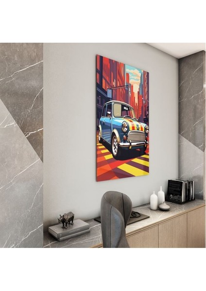 Exel Home Arabalar Cam Tablo - Karışık - Dikey Motif 01-048