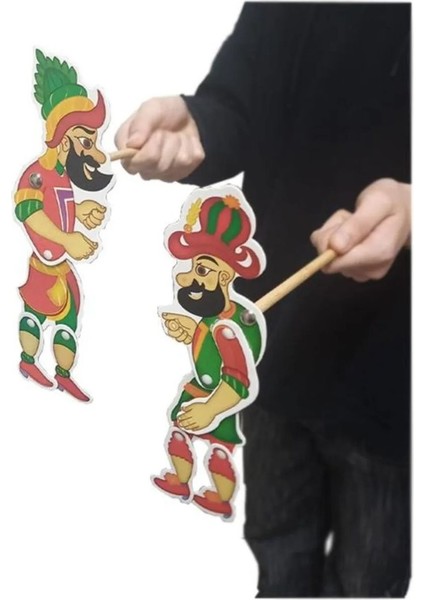 Hacivat ve Karagöz Gölge Oyun Seti - Karagöz Hacıvat Kukla Oyunu Oyun Seti indirimleri