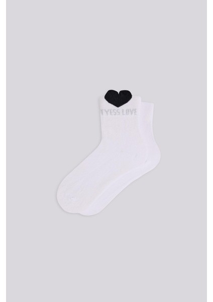 Bg Store Kız Çocuk Beyaz Çorap