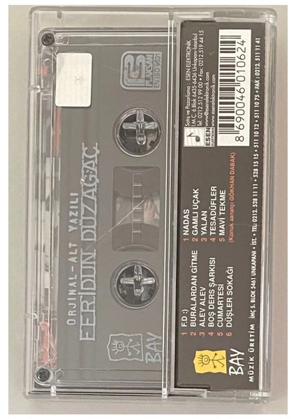 Feridun Düzağaç Orjinal Alt Yazılı Kaset (F.d) (Orjinal Dönem Baskı)