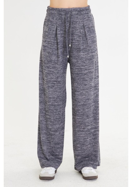 Pileli Beli Lastikli Triko Pantolon modelleri