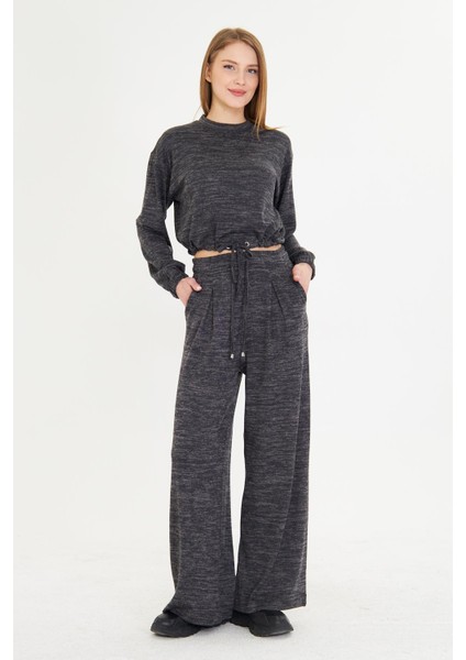 Pileli Beli Lastikli Triko Pantolon modelleri
