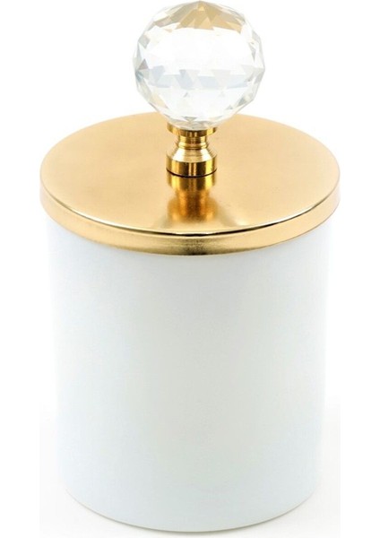 Özel Tasarım D Harfli Vanilya Kokulu Gold Kristal Tepelikli Beyaz Bardak Mum fırsatları