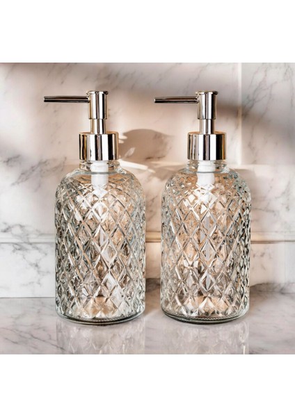 2 Adet Lüks Cam Sıvı Sabunluk Bulaşık Deterjan Şışesi Sabunluk Set fiyatları