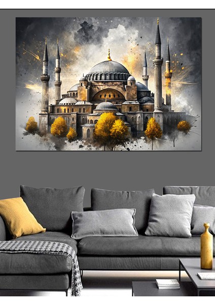 Istanbul Ayasofya Camii Dekoratif Kanvas - Mdf Ahşap Tablo
