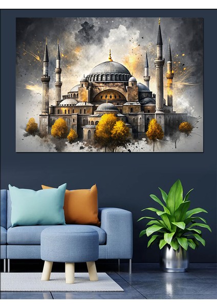 Istanbul Ayasofya Camii Dekoratif Kanvas - Mdf Ahşap Tablo modelleri