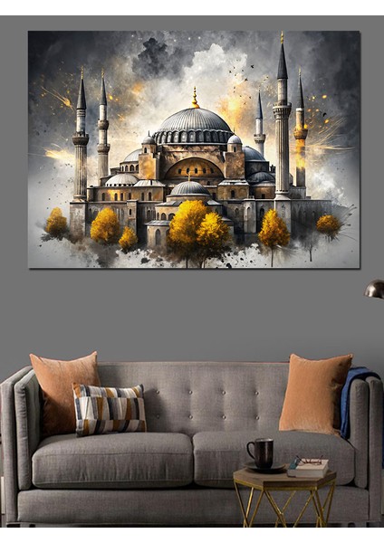 Istanbul Ayasofya Camii Dekoratif Kanvas - Mdf Ahşap Tablo fırsatları