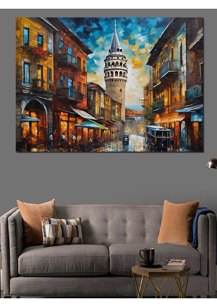 Galata Kulesi Dekoratif Kanvas - Mdf Ahşap Tablo fiyatları