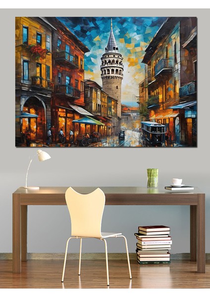 Galata Kulesi Dekoratif Kanvas - Mdf Ahşap Tablo modelleri