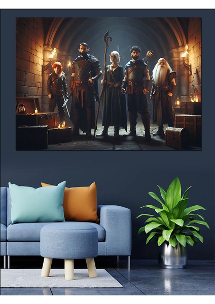 Dungeons And Dragons Dekoratif Kanvas - Mdf Ahşap Tablo