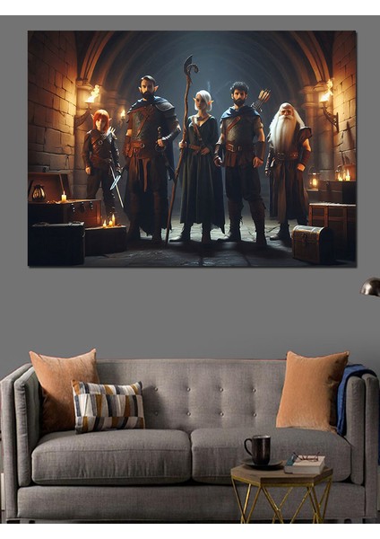 Dungeons And Dragons Dekoratif Kanvas - Mdf Ahşap Tablo