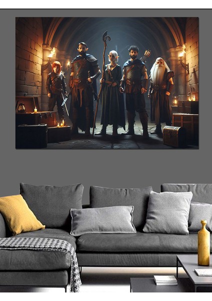 Dungeons And Dragons Dekoratif Kanvas - Mdf Ahşap Tablo
