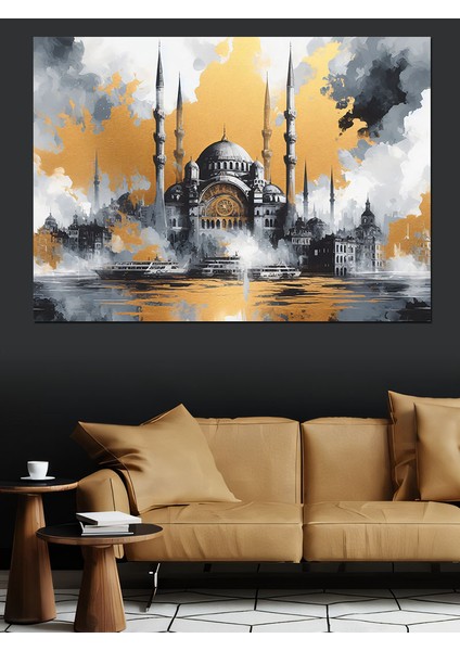 Tarihi Cami Dekoratif Kanvas - Mdf Ahşap Tablo