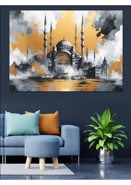 Tarihi Cami Dekoratif Kanvas - Mdf Ahşap Tablo