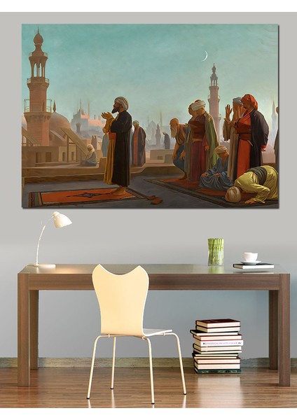 Namaz Zamanı Dekoratif Kanvas - Mdf Ahşap Tablo