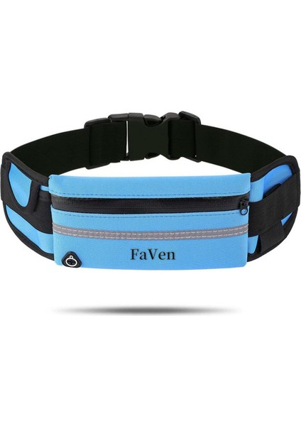 Su Geçirmez Spor Bel Çantası Unisex Bel Çantası Mavi (Yurt Dışından)