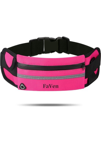 Su Geçirmez Spor Bel Çantası Unisex Bel Çantası Pembe (Yurt Dışından)