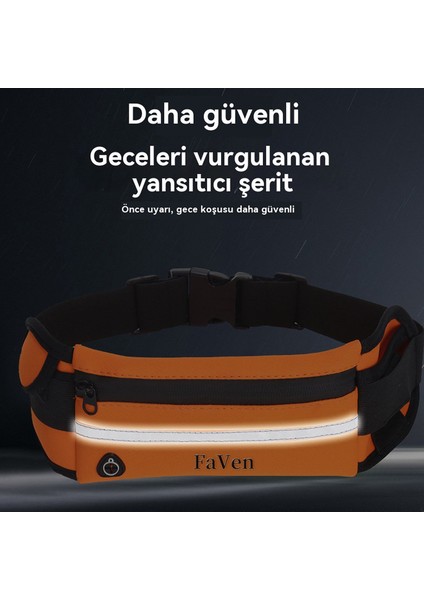 Su Geçirmez Spor Bel Çantası Unisex Bel Çantası Sarı (Yurt Dışından)