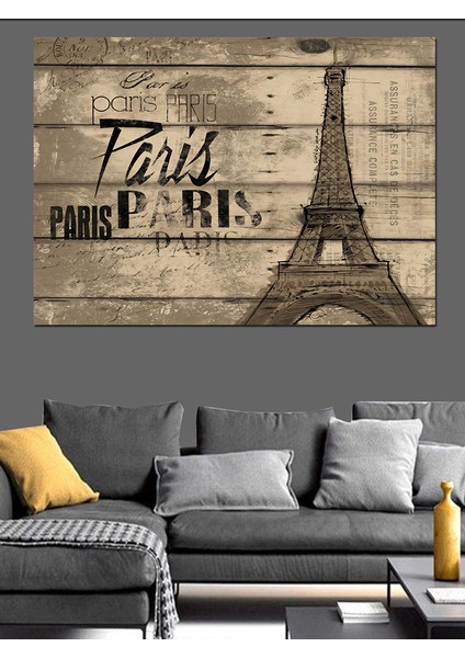 Paris Eyfel Kulesi Dekoratif Kanvas - Mdf Ahşap Tablo modelleri