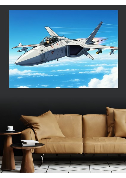 Jet Uçağı Dekoratif Kanvas - Mdf Ahşap Tablo fırsatları