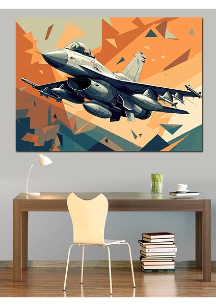 Soyut Jet Uçağı Dekoratif Kanvas - Mdf Ahşap Tablo fiyatları