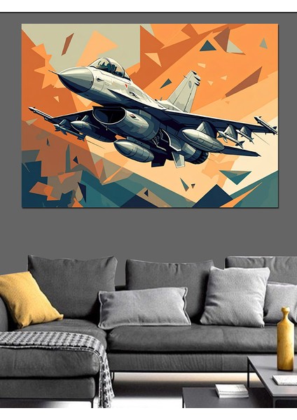 Soyut Jet Uçağı Dekoratif Kanvas - Mdf Ahşap Tablo modelleri