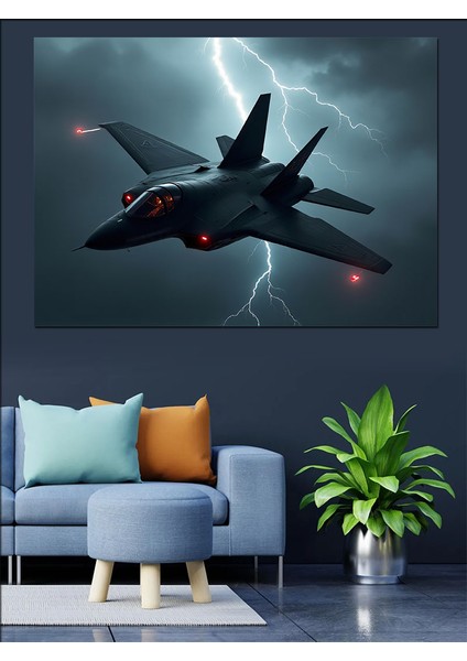 Yıldırım ve Jet Dekoratif Kanvas - Mdf Ahşap Tablo fiyatları
