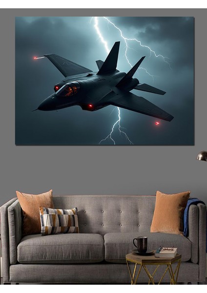 Yıldırım ve Jet Dekoratif Kanvas - Mdf Ahşap Tablo modelleri