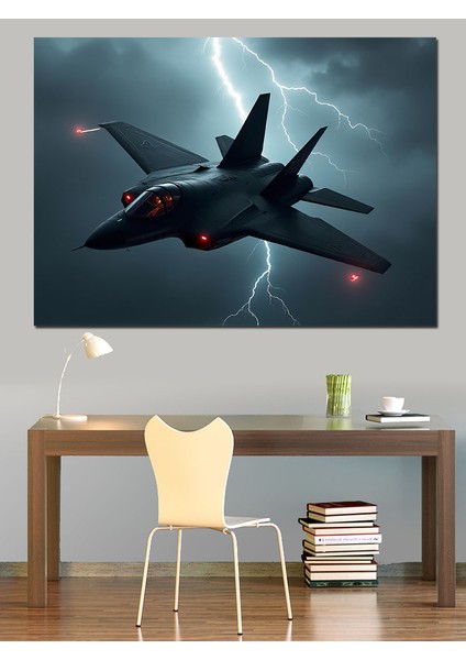 Yıldırım ve Jet Dekoratif Kanvas - Mdf Ahşap Tablo fırsatları