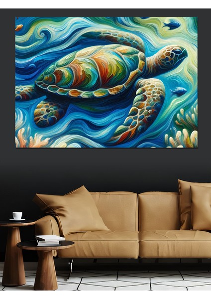 Deniz Kaplumbağası Dekoratif Kanvas - Mdf Ahşap Tablo fiyatları