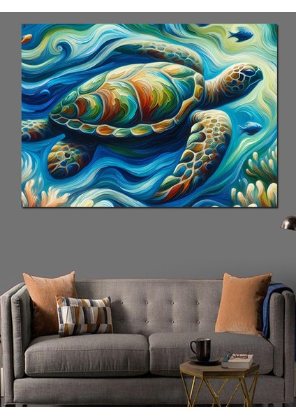 Deniz Kaplumbağası Dekoratif Kanvas - Mdf Ahşap Tablo fırsatları