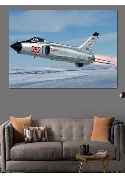 Jet Uçağı Dekoratif Kanvas - Mdf Ahşap Tablo fiyatları