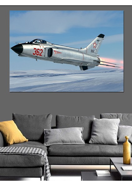 Jet Uçağı Dekoratif Kanvas - Mdf Ahşap Tablo fırsatları