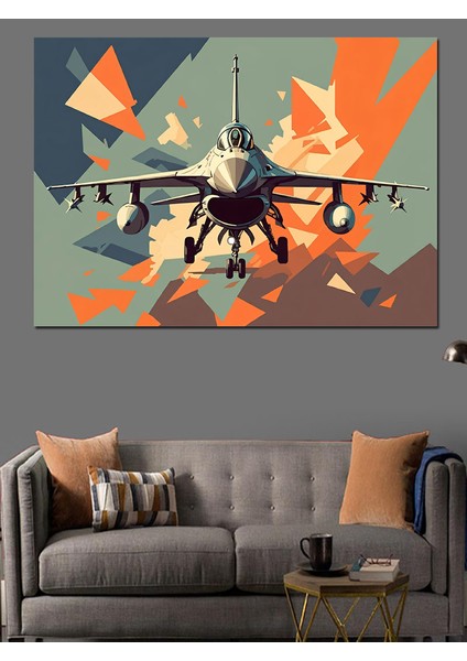 Soyut Jet Uçağı Dekoratif Kanvas - Mdf Ahşap Tablo modelleri