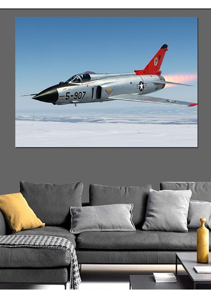 Askeri Jet Uçağı Dekoratif Kanvas - Mdf Ahşap Tablo fırsatları