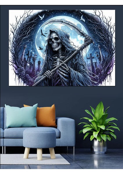 Ay Işığında Ölüm Dekoratif Kanvas - Mdf Ahşap Tablo fiyatları