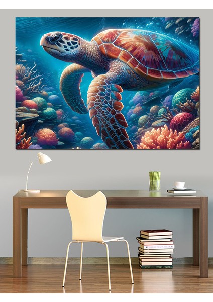 Deniz Kaplumbağası Dekoratif Kanvas - Mdf Ahşap Tablo fiyatları