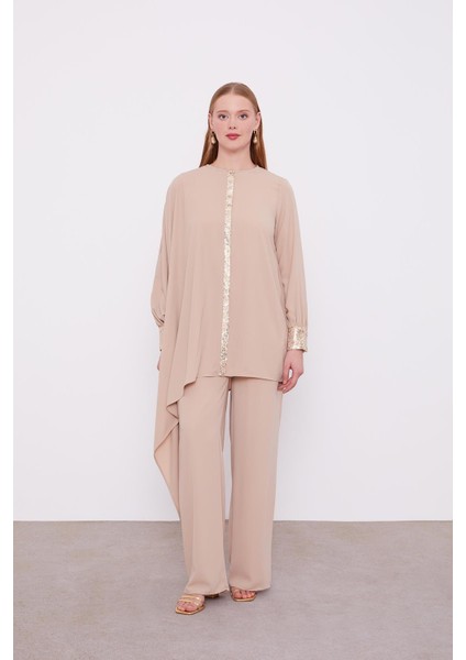 K.bej Payet Detay Tunik Takım fiyatları