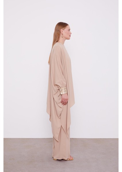 K.bej Payet Detay Tunik Takım modelleri