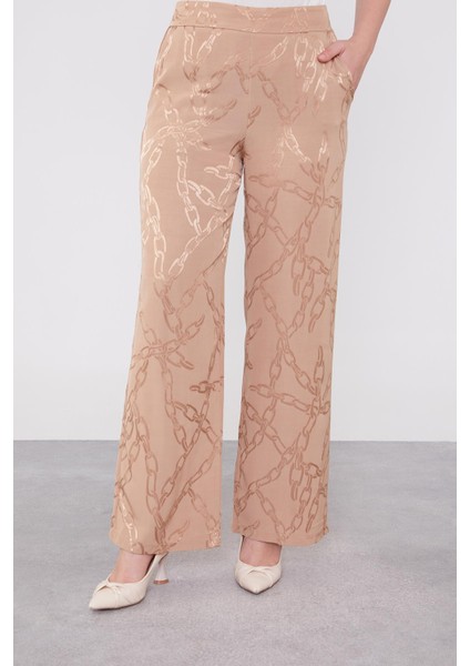 Camel Fırfır Düğme Detaylı Zncir Desen Ikili Takım indirimleri